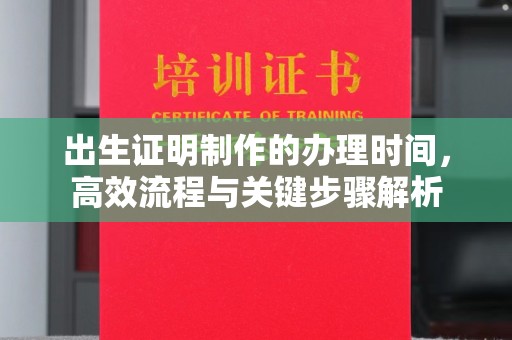 枣庄出生证明制作的办理时间，高效流程与关键步骤解析